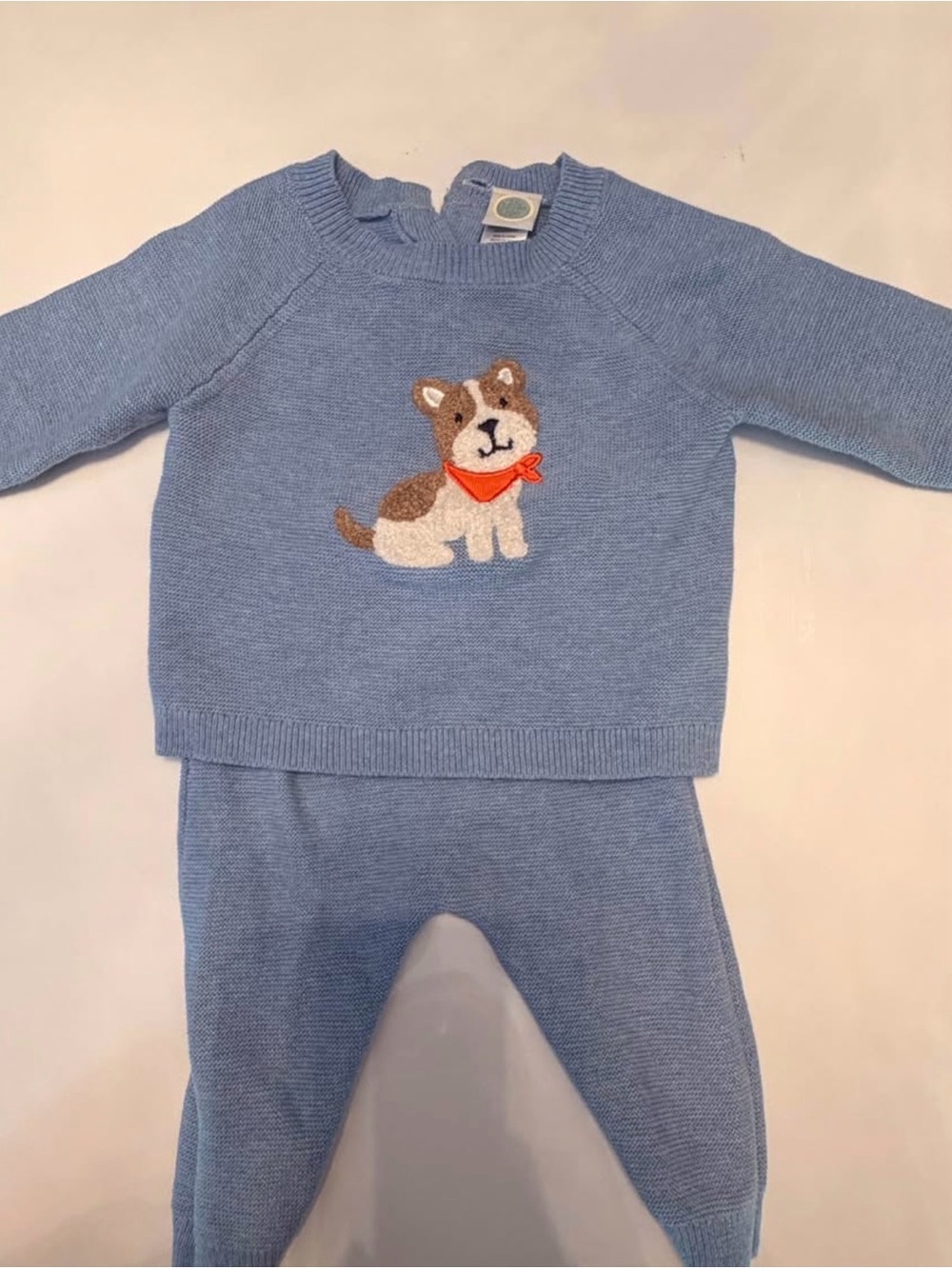 Little Me Knit Doggie Set, size 3 months